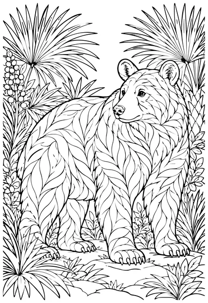Florida black bear coloring page