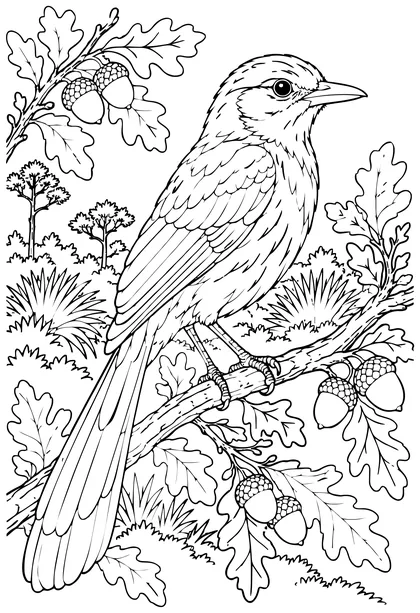 Florida scrub-jay coloring page