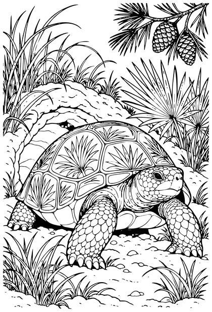 Gopher tortoise coloring page